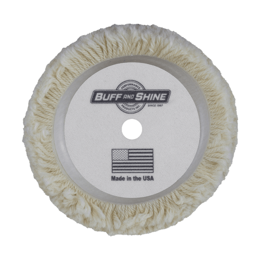 501G - 5" 100% Natural Wool (4 Ply Twist) Grip Wool Pad - Cutting