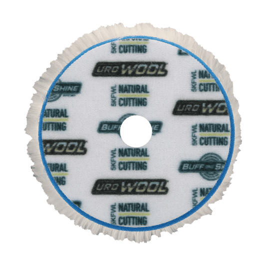 5KFWL - 5" Natural 100% Knitted Wool (Edge Bevel) URO Wool® Pad - Soft Cut