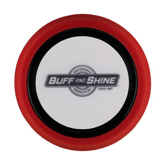 621RH - 6" Red Soft Foam Center Ring Pad (Hex Face) - Final Finishing