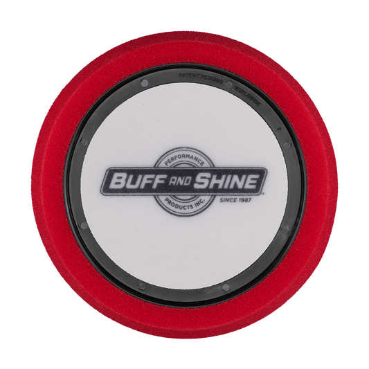 621WR - 6" Red Soft Foam Center Ring Pad (Convoluted Face) - Final Finishing