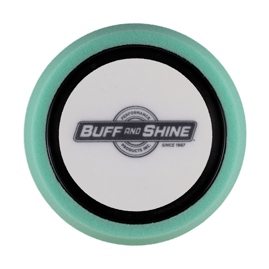 640RH - 6" Green Soft Foam Center Ring Pad (Hex Face) - Medium Cut