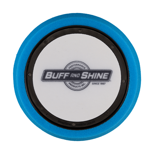 650WR - 6" Blue Soft Foam Center Ring Pad (Convoluted Face) - Polishing