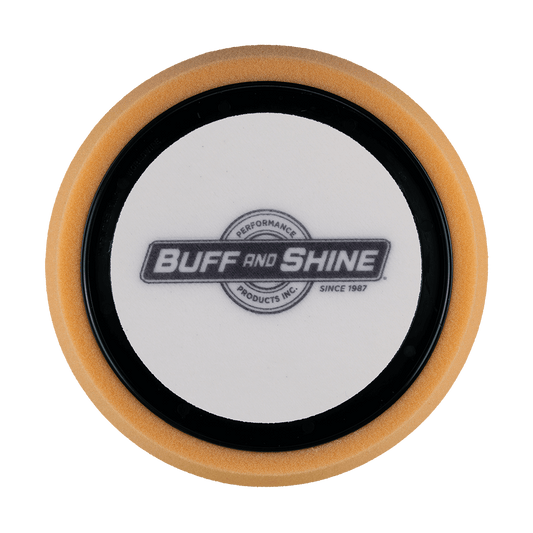 680RH - 6" Orange High Density Foam Center Ring Pad (Hex Face) - Heavy Polishing