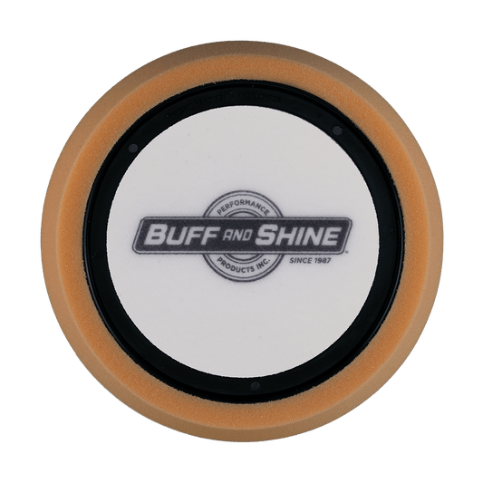 680WR - 6" Orange High Density Foam Center Ring Pad (Convoluted Face) - Heavy Polishing