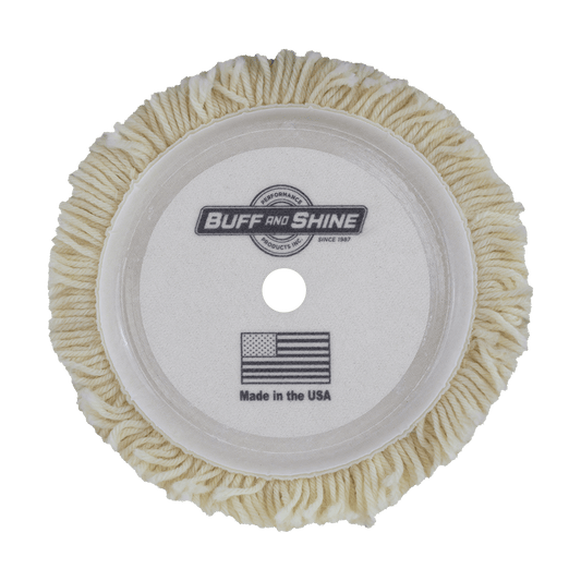 7503G - 7.5" 100% Natural Wool (4 Ply Twist) Grip Wool Pad - Cutting