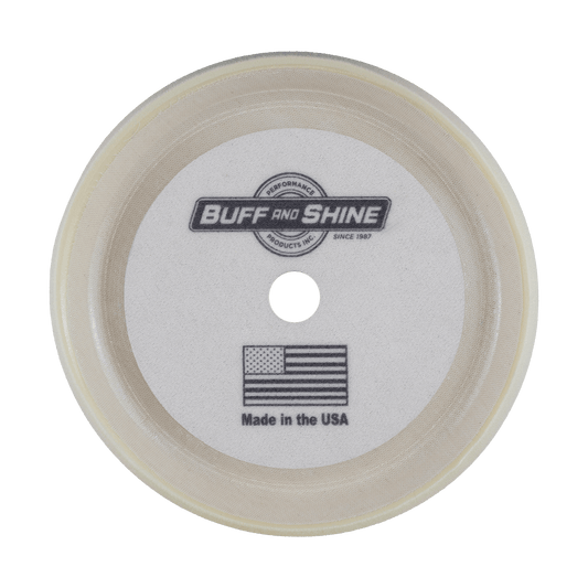 8529G - 8" White Soft Curved Edge Foam Pad - Final Finishing