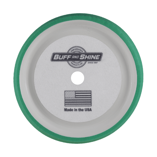 8540G - 8" Green Soft Curved Edge Foam Pad - Medium Cut