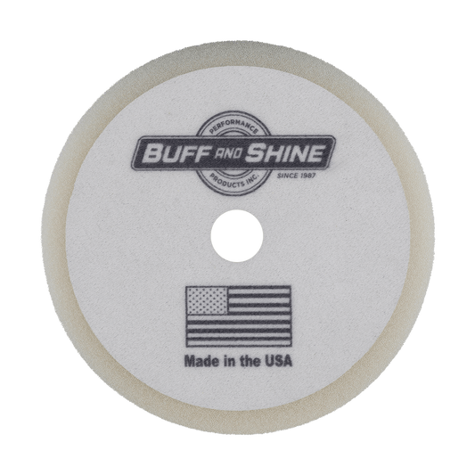 899FBMW - 8" White Coarse Mini Convoluted Foam Pad - Cutting