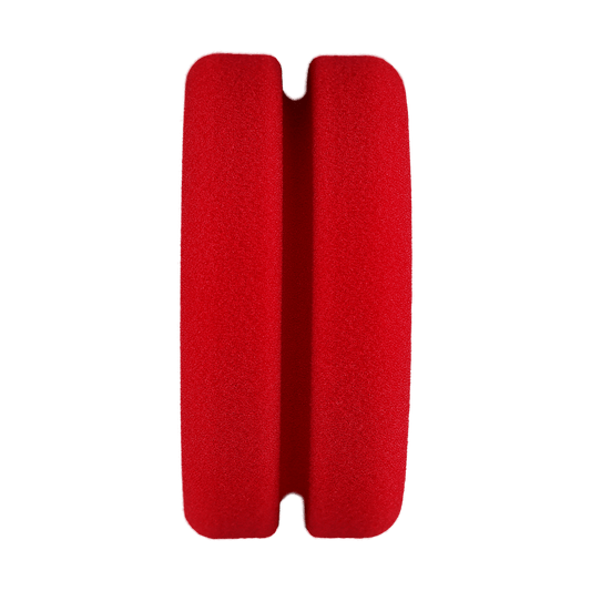 B-RFA452 - Red Foam Applicator with Notched Center (Bulk) - 4.5" x 2"