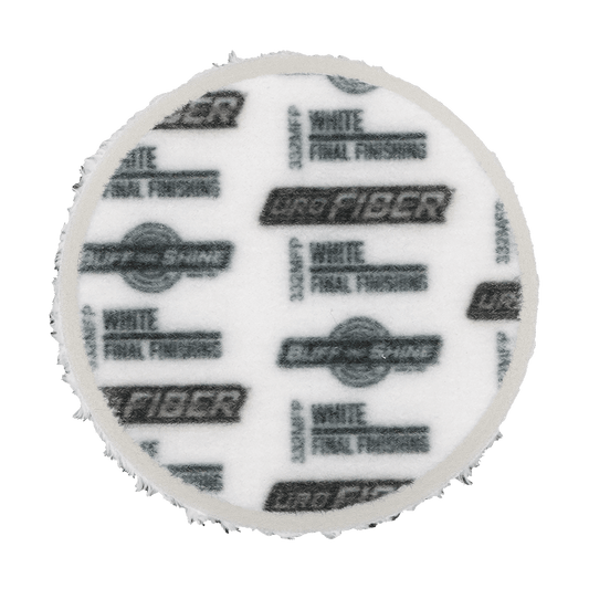 332MFP - 3" URO Fiber® Microfiber Pad (White Fibers) White Foam Interface (Edge Bevel) - Final Finishing