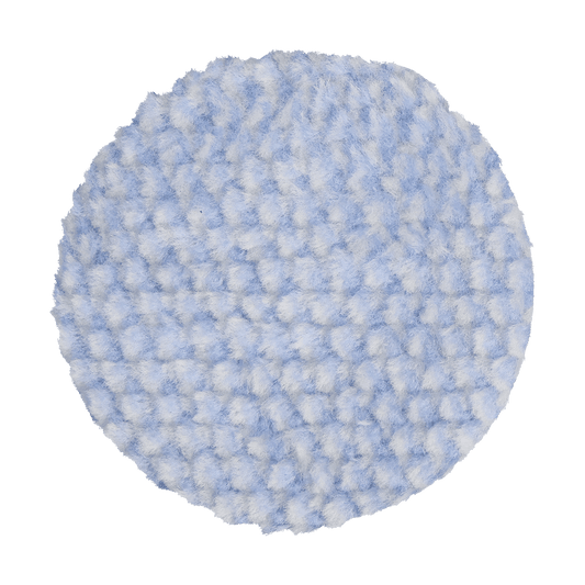 3KFWBW - 3" Blue/White 100% Knitted Wool (Edge Bevel) URO Wool® Pad - Cutting