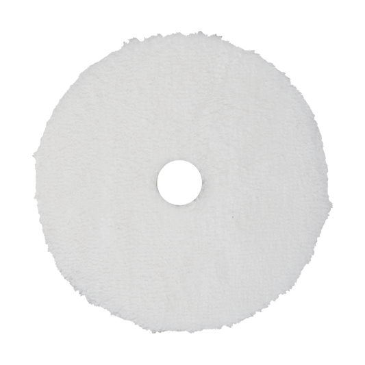 532MFP - 5" URO Fiber® Microfiber Pad (White Fibers) White Foam Interface (Edge Bevel) - Final Finishing