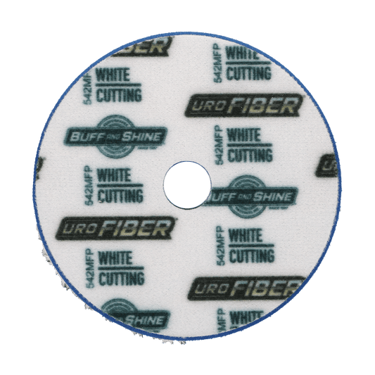 542MFP - 5" URO Fiber® Microfiber Pad (White Fibers) Blueberry Foam Interface (Edge Bevel) - Cutting
