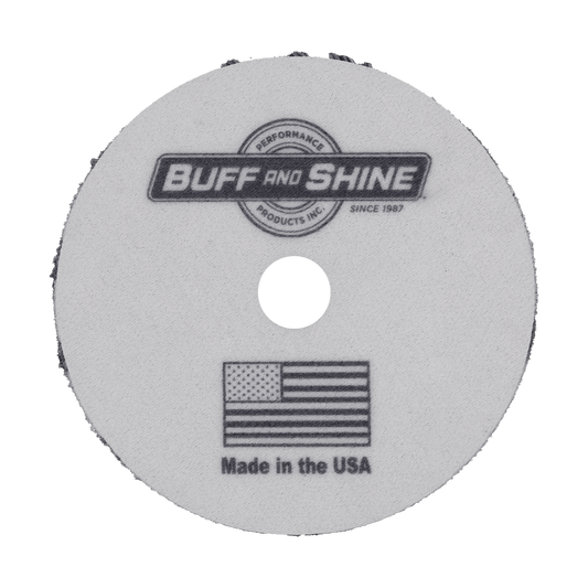 592MFP-BK - 5" URO Fiber® Microfiber Pad (Black Fibers) White Foam Interface - Finishing