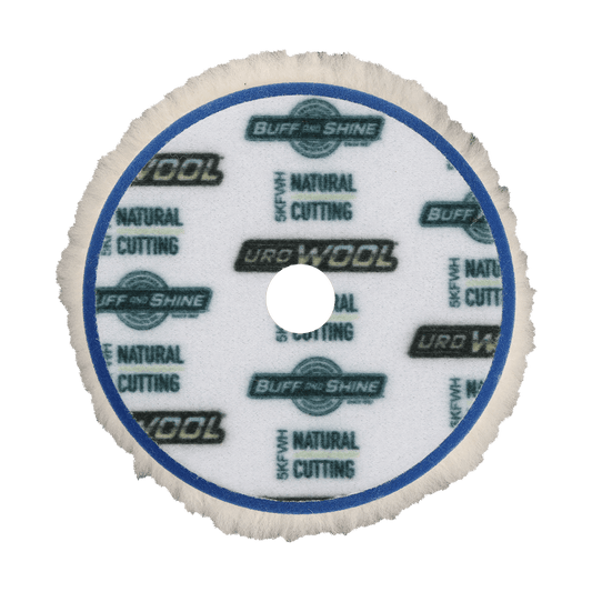 5KFWH - 5" Natural 100% Knitted Wool (Edge Bevel) URO Wool® Pad - Heavy Pile Cutting