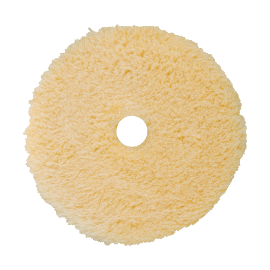 5KFWY - 5" Yellow Knitted Wool (Edge Bevel) URO Wool® Pad - Polishing