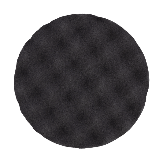 620WR - 6" Black Soft Foam Center Ring Pad (Convoluted Face) - Final Finishing