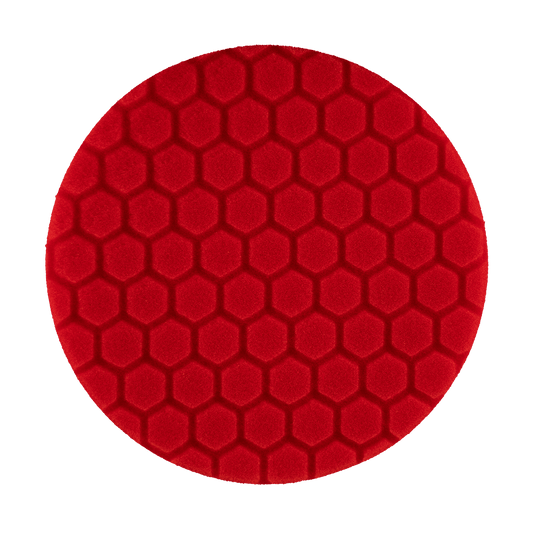 621RH - 6" Red Soft Foam Center Ring Pad (Hex Face) - Final Finishing