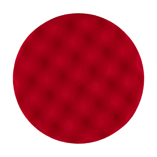 621WR - 6" Red Soft Foam Center Ring Pad (Convoluted Face) - Final Finishing