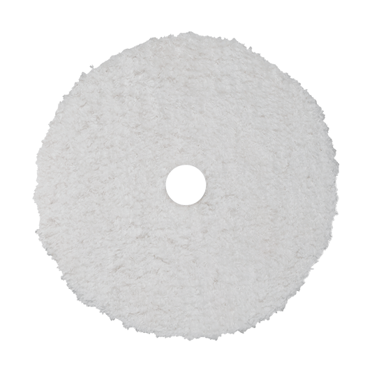 622MFP - 6" URO Fiber® Microfiber Pad (White Fibers) Dark Yellow Foam Interface (Edge Bevel) - Polishing