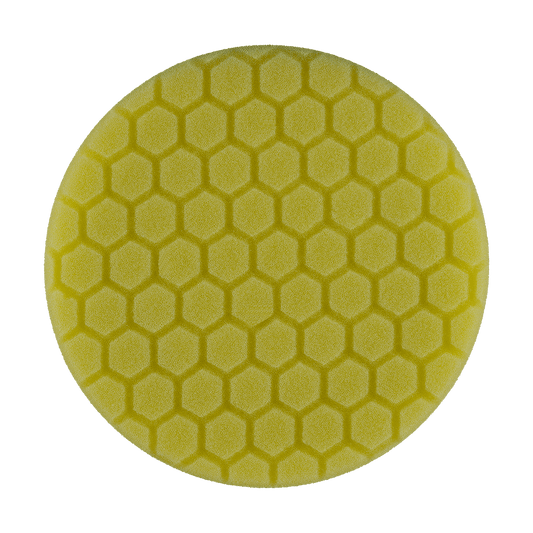 630RH - 6" Yellow Soft Foam Center Ring Pad (Hex Face) - Cutting