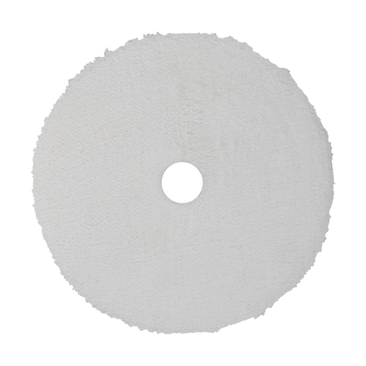 632MFP - 6" URO Fiber® Microfiber Pad (White Fibers) White Foam Interface (Edge Bevel) - Final Finishing