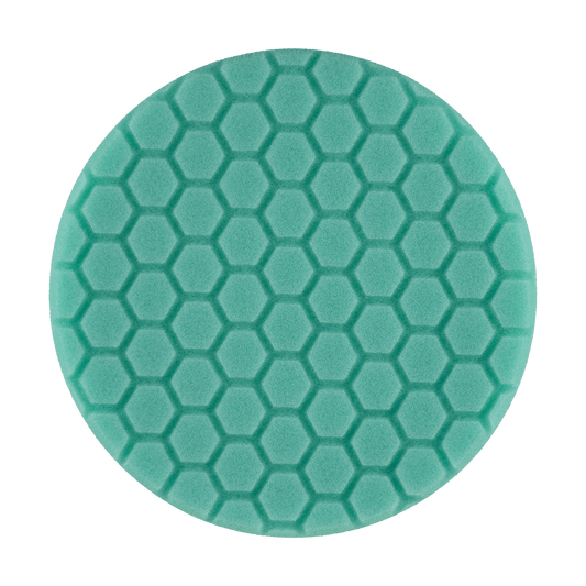 640RH - 6" Green Soft Foam Center Ring Pad (Hex Face) - Medium Cut