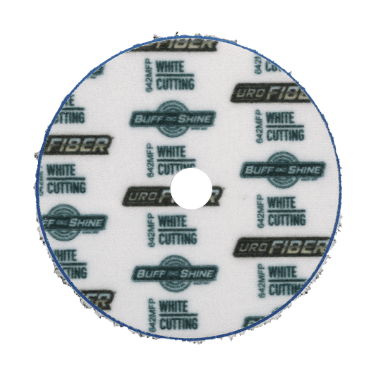 642MFP - 6" URO Fiber® Microfiber Pad (White Fibers) Blueberry Foam Interface (Edge Bevel) - Cutting