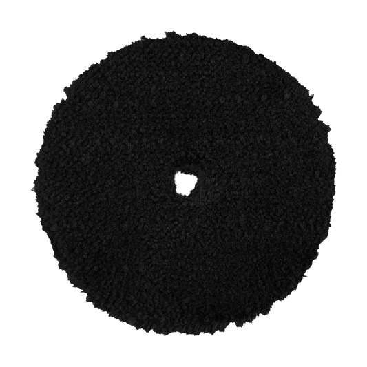 680MFP - 6" Black Standard Microfiber Pad with Orange Foam Interface - Cutting