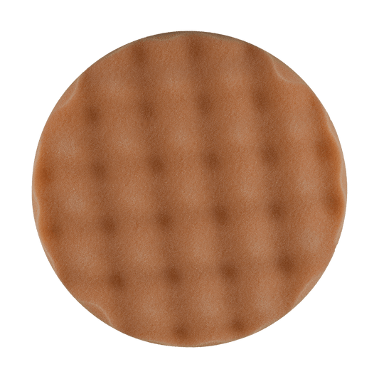680WR - 6" Orange High Density Foam Center Ring Pad (Convoluted Face) - Heavy Polishing