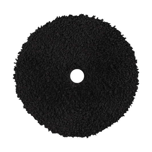 692MFP-BK - 6" URO Fiber® Microfiber Pad (Black Fibers) White Foam Interface - Finishing