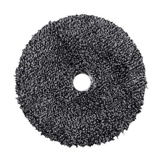 692MFP - 6" URO Fiber® Microfiber Pad (Black/White Fibers) White Foam Interface - Cutting