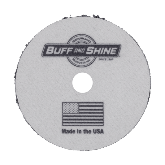 692MFP - 6" URO Fiber® Microfiber Pad (Black/White Fibers) White Foam Interface - Cutting