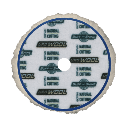 6KFWH - 6" Natural 100% Knitted Wool (Edge Bevel) URO Wool® Pad - Heavy Pile Cutting