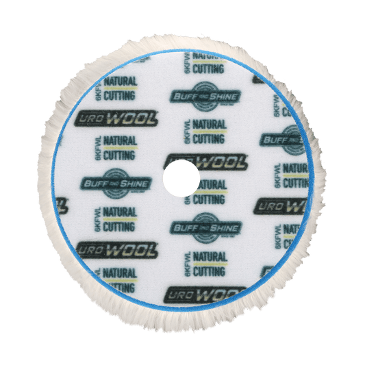 6KFWL - 6" Natural 100% Knitted Wool (Edge Bevel) URO Wool® Pad - Soft Cut