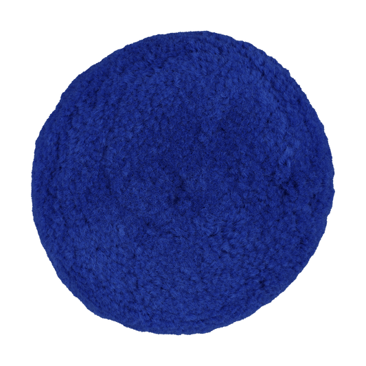 7503BG - 7.5" 100% Blue Wool (4 Ply Twist) Grip Wool Pad - Cutting