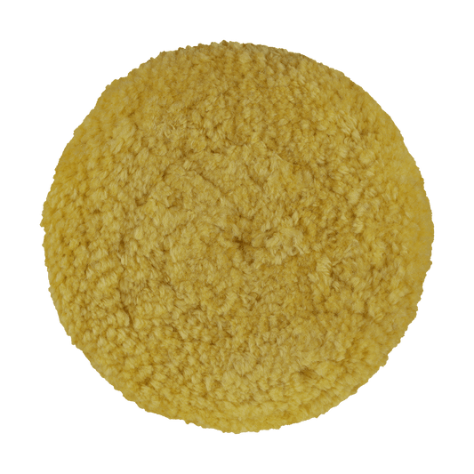 7503GY - 7.5" Yellow Wool Blend (4 Ply Twist) Grip Wool Pad - Polishing