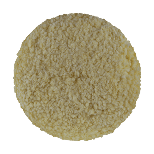 7503GYS - 7.5" Yellow Wool Blend (Single Ply) Grip Wool Pad - Soft Polishing