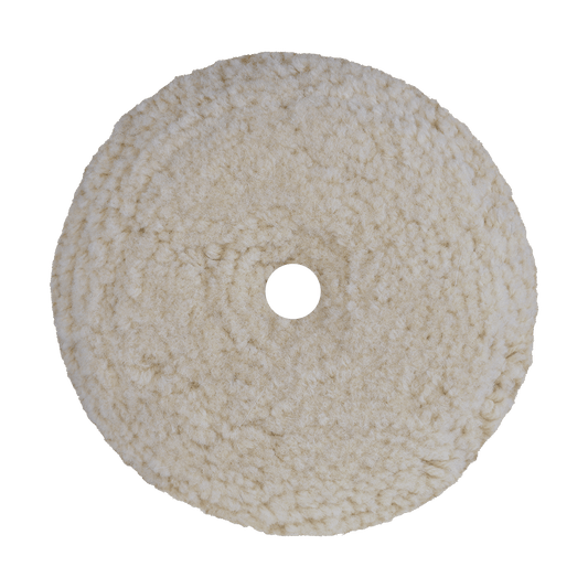 7503N - 7.5" 100% Natural Wool (4 Ply Twist) Bolt-On Wool Pad - Cutting