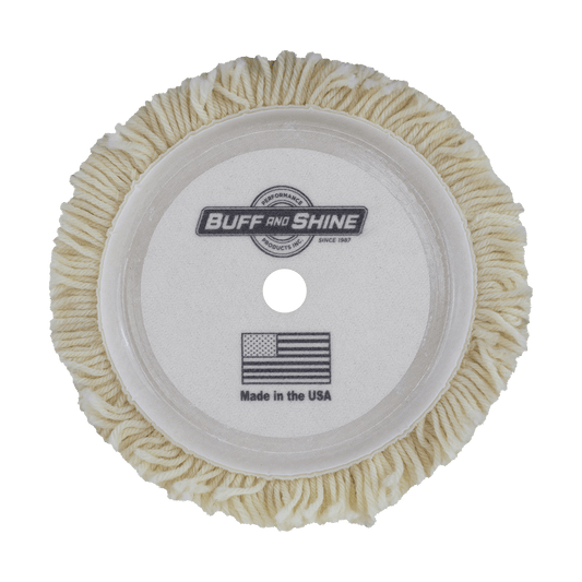 7504G - 7.5" 100% Natural Wool (4 Ply Twist) Grip Wool Pad - Cutting