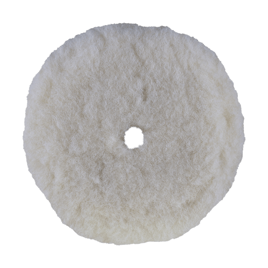 7510G - 7.5" White Knitted Wool Blend Grip Wool Pad - Finishing