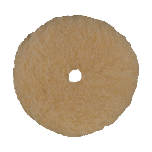 7550G - 7.5" Yellow Knitted Wool Blend Grip Wool Pad - Polishing