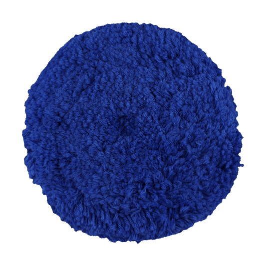 803B - 8" 100% Blue Wool (4 Ply Twist) Double Sided Wool Pad - Cutting