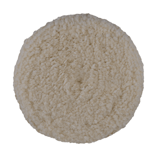 803N - 8" 100% Natural Wool (4 Ply Twist) Double Sided Wool Pad - Cutting