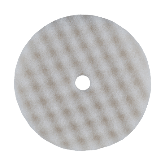 899FBMW - 8" White Coarse Mini Convoluted Foam Pad - Cutting
