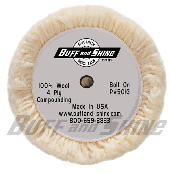 Grip Wool Buffing Pads - 7502G - Buff and Shine Mfg.