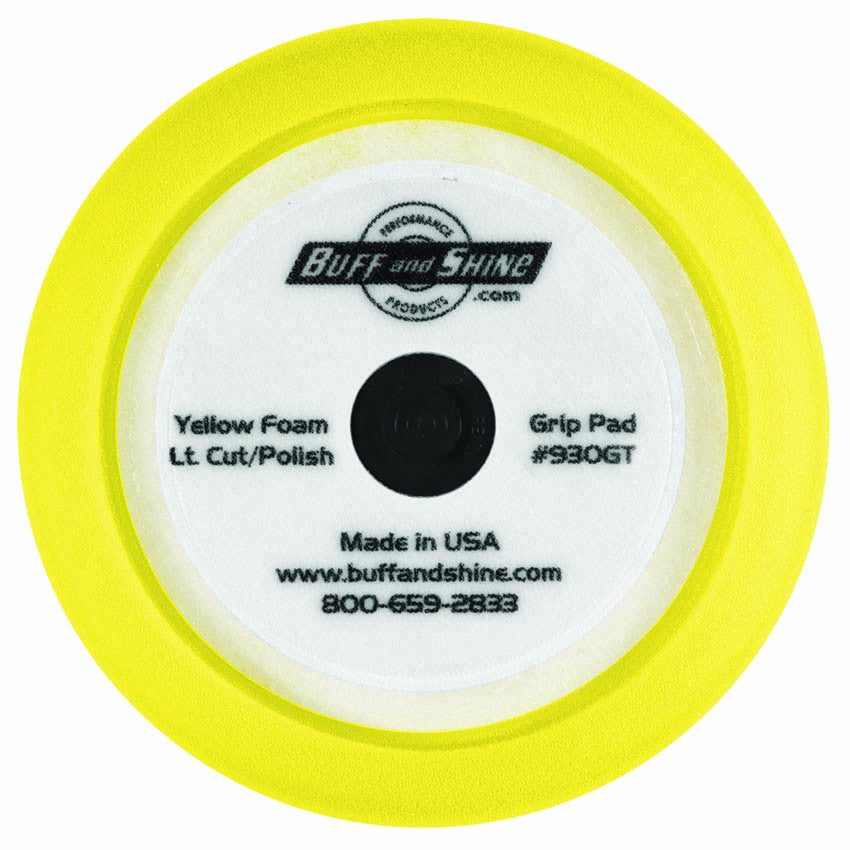 Buff and Shine EdgeGuard Yellow Polishing Foam Pad 2 Pack - 5