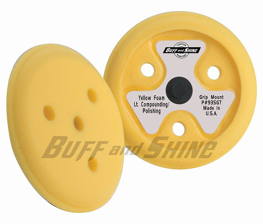 Buff and Shine EdgeGuard Yellow Polishing Foam Pad 2 Pack - 5